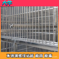 Large Stainless Steel Arched Top Bird Cage for Parrots and Mynahs