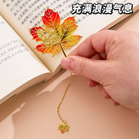 Exquisite Hollow Brass Bookmark Gift Set with Pendant for Reading, Students, and Stationery