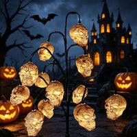 Solar-Powered LED Autumn Harvest Garden Stake Lights for Halloween & Thanksgiving Decor