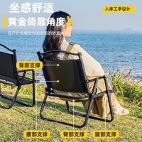 Outdoor Folding Wooden Kermit Chair with Roll-Up Table for Camping Picnic Fishing