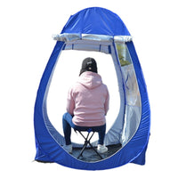 Single Person Pop-Up Fishing Tent with Rain Protection and Sun Shade for Outdoor Winter Night Fishing