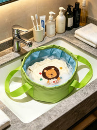 Portable 15L Folding Wash Basin for Travel, Laundry, and Foot Soaking