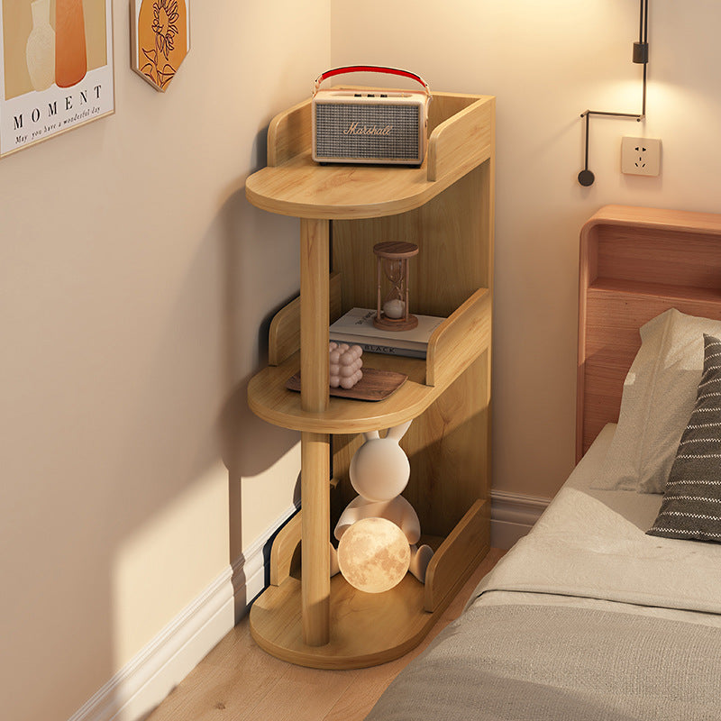 Modern Minimalist Bedside Table, Narrow Nightstand with Storage, Small End Table for Bedroom, Simple Mini Shelf