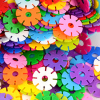 Thick Snowflake Interlocking Building Blocks for Kids, Educational Construction Toy