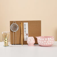 5-Piece Matcha Tea Set with Teabowl, Whisk, Scoop, and Stand, Kiln-Glazed Ceramic, European FCM Certified