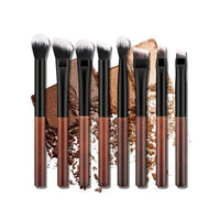 15-Piece Black Synthetic Fiber Makeup Brush Set for Face, Concealer, Contour, and Foundation