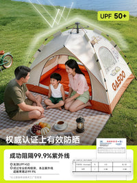 Automatic Pop-Up Camping Tent with UV Protection for 3-4 People - Portable Outdoor Shelter for Beach & Park