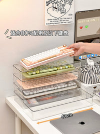 Acrylic Dustproof Keyboard Storage Box Display Stand for Mechanical Bluetooth Keyboards