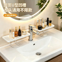 Luxury Bathroom Vanity Shelf Wall-Mounted Faucet Sink Organizer