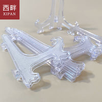 Clear/Black Plastic Display Stand for Plates, Plaques, Photos, and Small Art