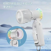 Portable Neck Fan with Ice Cooling, Spray Mist, USB Rechargeable, Strong Airflow, Long Battery Life