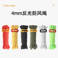 Reflective Guy Ropes and Luminous Tent Pegs Set for Camping