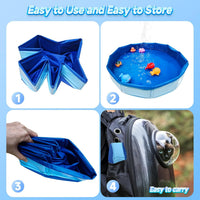 Foldable Pet Bathing Pool for Dogs and Cats - Portable and Easy to Clean
