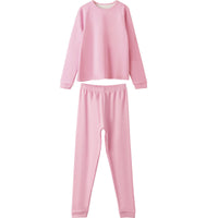 Girls' Cotton Thermal Underwear Set - Thin Warm Base Layer for Autumn/Winter