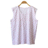 Women's Cotton Floral Sleeveless Vest for Middle-Aged & Elderly