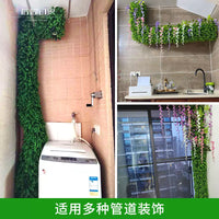 Artificial Plant Pipe Decor Cover for Bathroom Kitchen