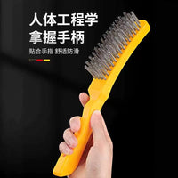 Stainless Steel Wire Brush Set with Long Handle for Rust Removal and Cleaning