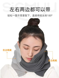 U-Shaped Travel Neck Pillow for Airplane Train Car Naps, Portable Cervical Support Pillow