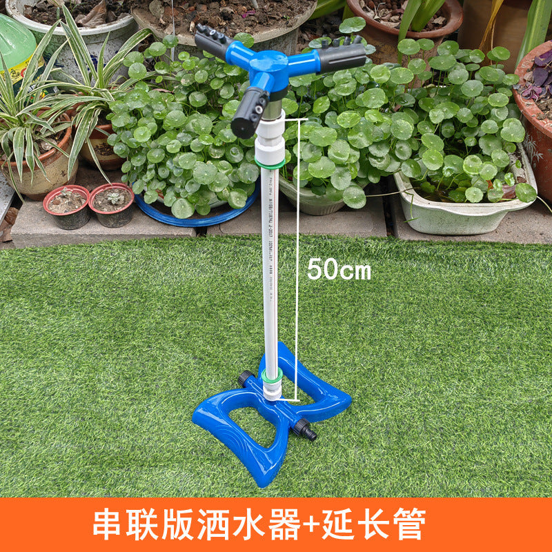 360-Degree Rotating Garden Sprinkler with Extendable Base for Lawn Irrigation