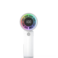 Digital Display Turbo Handheld Mini Fan with Long Endurance and Ambient Light