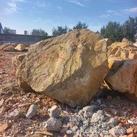 Irregular Yellow Stone Slabs for Garden Edging and Landscape Walls