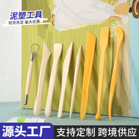 8-Piece Pottery Clay Sculpting Tool Set for DIY Crafting and Shaping
