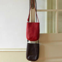 2025 Spring/Summer Retro Dopamine Soft Leather Crossbody Phone Bag for Women