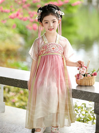 Girls' Hanfu Dress Chinese Style Ancient Costume Princess Dress