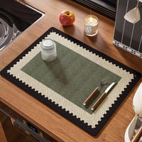 Modern Minimalist Diatomaceous Earth Absorbent Kitchen Drying Mat for Dishes and Countertops