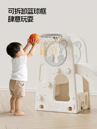 Bear Beixi Kids Indoor Slide and Swing Set for 2-10 Year Olds, Multifunctional Home Playground