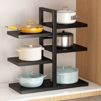 Multi-layer Pot Rack Thick Cookware Storage Kitchen Organizer Desktop Under-Sink Cabinet Combination for Pots and Basins