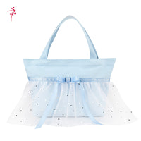 Girls' Ballet Dance Bag with Bowknot, Canvas Princess Style