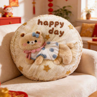 Cute Cartoon Butterfly Round Chair Cushion for Kids and Home Tatami Floor Mat