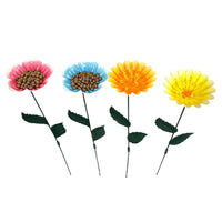 Iron Art Bird Feeder & Waterer with Flower Decor for Garden & Park