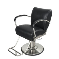 Professional Hydraulic Reclining Barber Chair for Salon, Swivel Hair Styling Chair with Stainless Steel Base