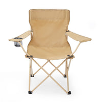 Folding Camping Chair with Armrests, High Back, and Cup Holder - Portable Moon Chair for Fishing and Outdoors