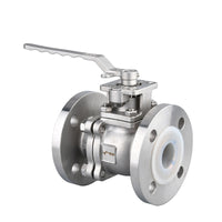 Stainless Steel Flanged Ball Valve, High Purity, PTFE Lined, Manual Two-Piece for Chemical Industry