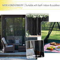 Outdoor Patio Gazebo Mosquito Netting with Rod Pocket for Insect Protection and Airflow