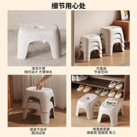 Stackable Plastic Stool for Living Room, Bathroom, and Kids - Non-Slip & Durable