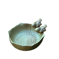 European Style Ceramic Bird Feeder & Bath for Outdoor Garden, Vintage Finish