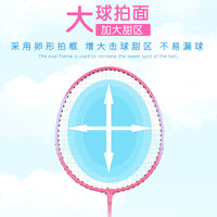 Kids' Lightweight Badminton Racket Set for 3-12 Year Olds, Durable Rackets for Children and Family Play