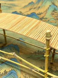 Chinese Style Retro Bamboo Dry Bridge Miniature Landscape Ornament