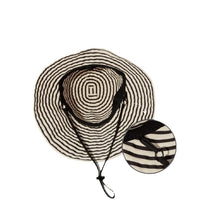Women's Striped Fisherman Hat with Wide Brim, Sun Protection Bucket Hat for Large Head Circumference