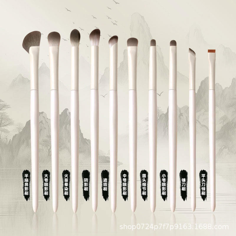Cangzhou Makeup Brush Set with Bag for Eyeshadow, Blush, Contour, Highlight, and Nose Shadow