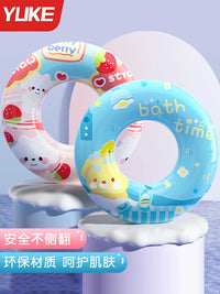 Inflatable Swimming Ring for Kids and Adults, Thickened Anti-Flip Design, Portable Life Buoy for Boys and Girls