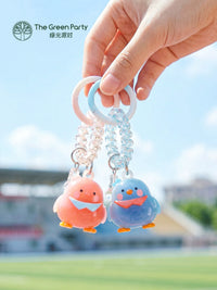 TheGreenParty Color-Changing Parrot Keychain for Phones, Bags, and Backpacks - Cute Animal Charm