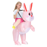 Inflatable Ride-On Rabbit Costume for Halloween, Christmas, and Easter