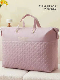 Large Capacity Quilt Storage Bag with Zipper and Handle for Down Comforters and Travel