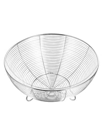 Stainless Steel Round Fruit Basket & Vegetable Strainer Set for Kitchen