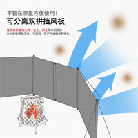 NOBANA Outdoor Camping Windscreen Large Splicing Windbreak for Self-Driving Tours and Wild Camping